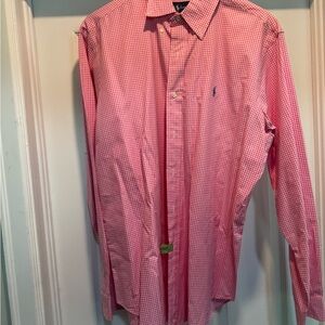 Ralph Lauren Pink Gingham Dress Shirt
